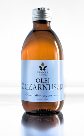 Olej tłoczony na zimno z czarnuszki 250 ml Olej tłoczony na zimno z czarnuszki 250 ml firmy drGola