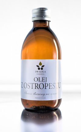 Olej tłoczony na zimno z ostropestu 250 ml Olej tłoczony na zimno z ostropestu 250 ml firmy drGola